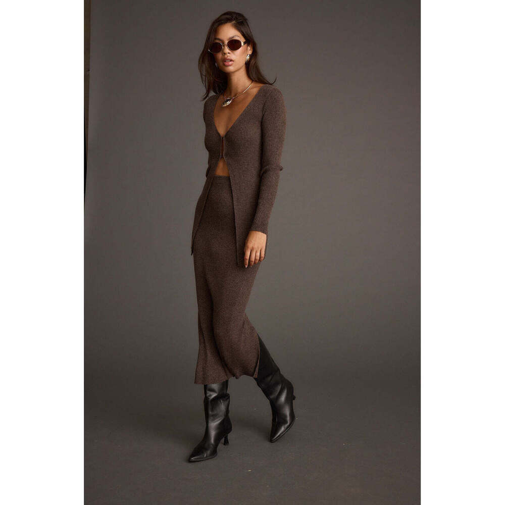 12th Tribe Brown Sweater Set
